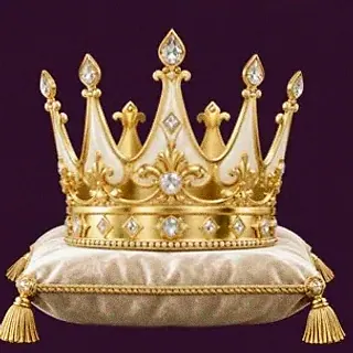 Gold crown on cushion — Lucky Hills