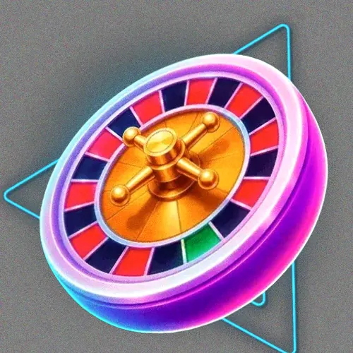 Neon roulette wheel