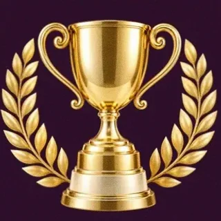 Gold trophy cup — Lucky Hills