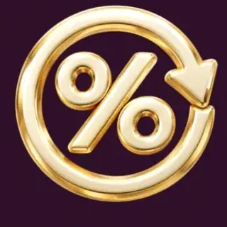 Gold percent symbol — Lucky Hills