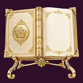 Ornate open book — Lucky Hills
