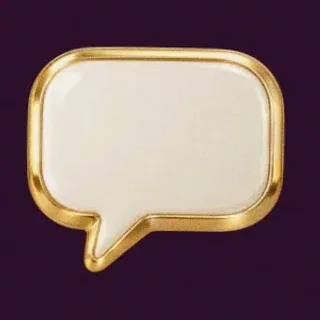 Gold speech bubble — Lucky Hills